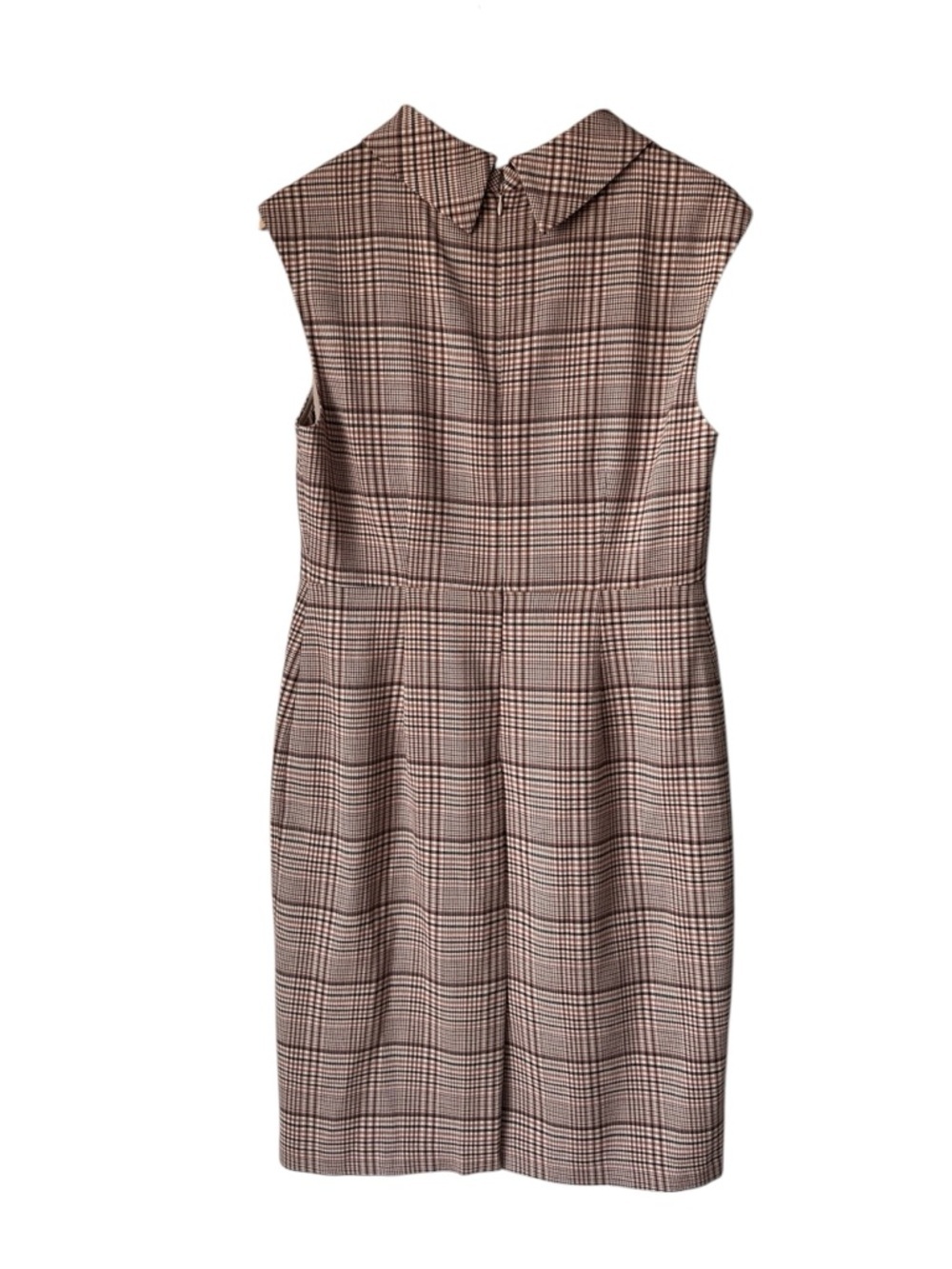 Ann Taylor Sleeveless Plaid Mock Neck Sheath Dress, Size 8  - Picture 13 of 14